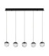 Alicia Bar Pendant Ceiling Light Sandy Black Chrome Triac Dimmable LED 25W 1878lm 3000K-1
