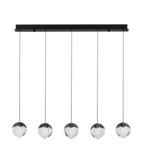 Alicia Bar Pendant Ceiling Light Sandy Black Chrome Triac Dimmable LED 25W 1878lm 3000K-1