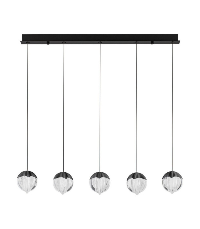 Alicia Bar Pendant Ceiling Light Sandy Black Chrome Triac Dimmable LED 25W 1878lm 3000K-1