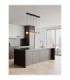 Alicia Bar Pendant Ceiling Light Sandy Black Chrome Triac Dimmable LED 25W 1878lm 3000K-2