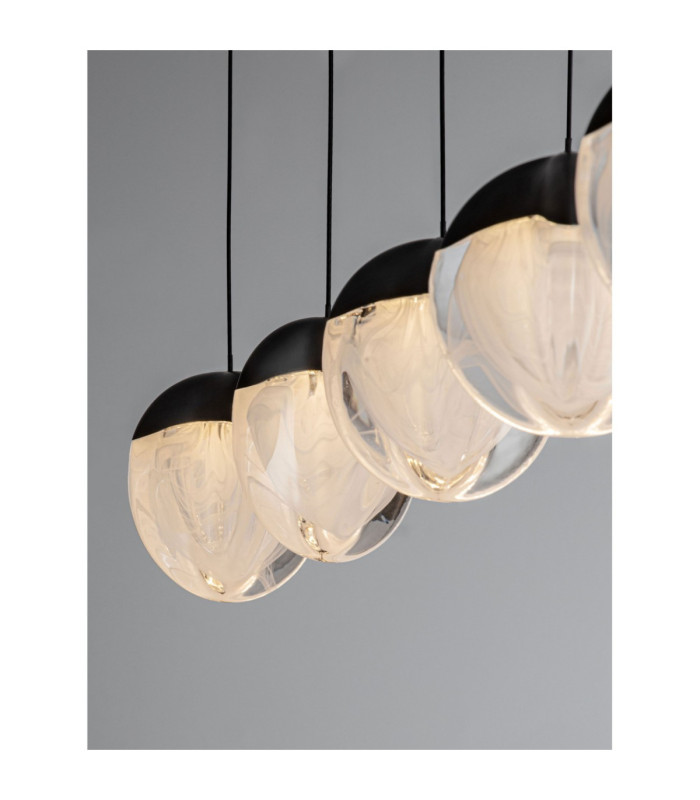 Alicia Bar Pendant Ceiling Light Sandy Black Chrome Triac Dimmable LED 25W 1878lm 3000K-5