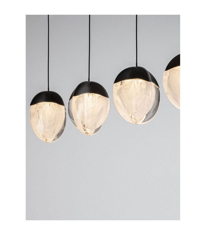 Alicia Bar Pendant Ceiling Light Sandy Black Chrome Triac Dimmable LED 25W 1878lm 3000K-6