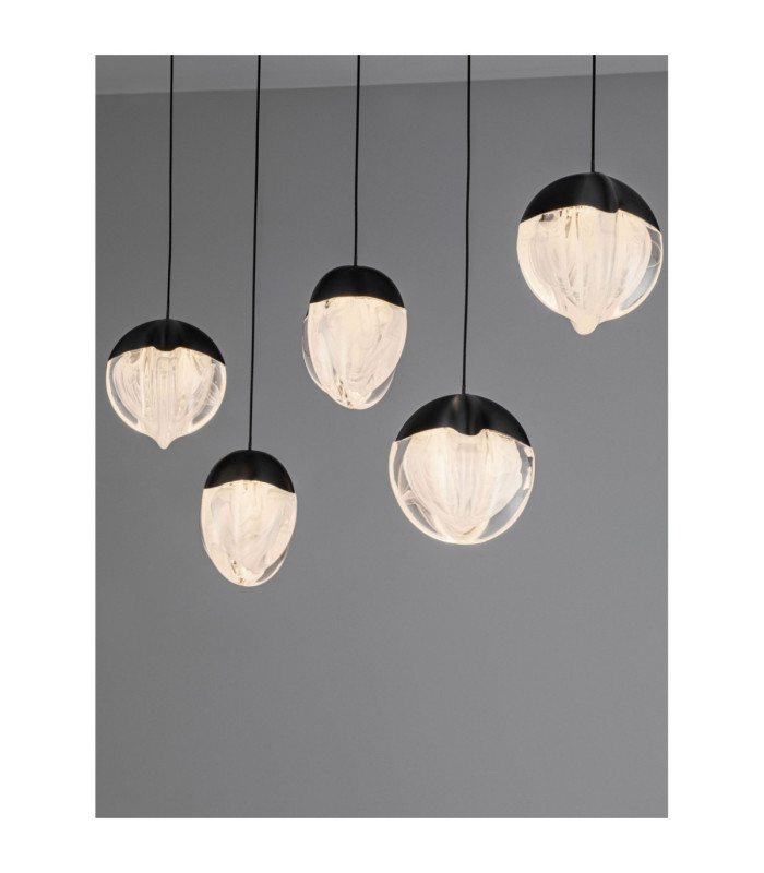 Alicia Bar Pendant Ceiling Light Sandy Black Chrome Triac Dimmable LED 25W 1878lm 3000K-7