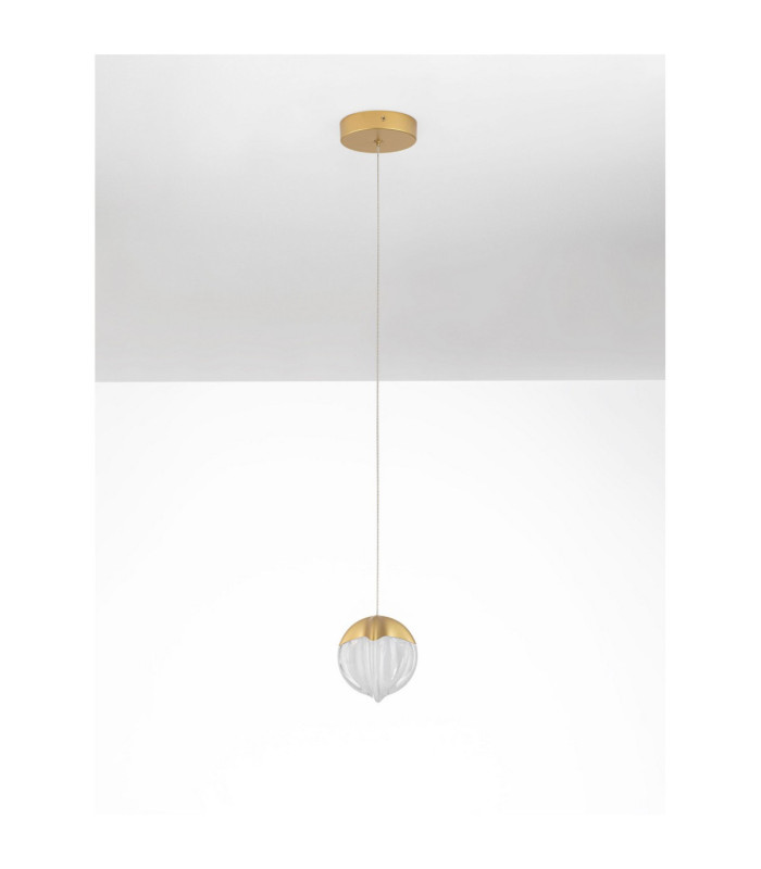 Alicia Slim Pendant Ceiling Light Gold Triac Dimmable LED 5W 315lm 3000K-3