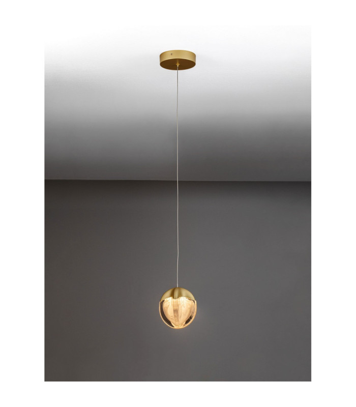 Alicia Slim Pendant Ceiling Light Gold Triac Dimmable LED 5W 315lm 3000K-4