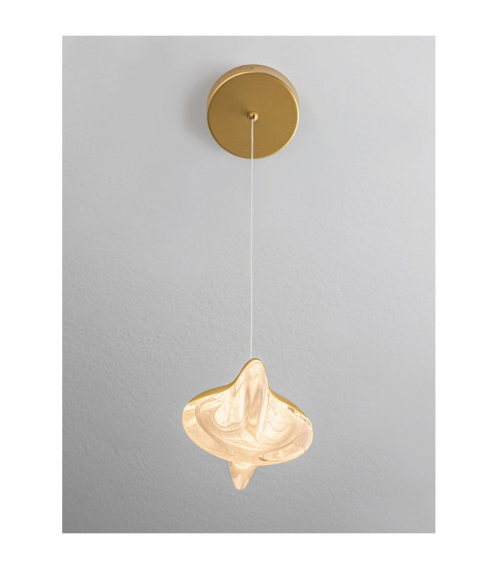 Alicia Slim Pendant Ceiling Light Gold Triac Dimmable LED 5W 315lm 3000K-8