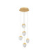 Alicia Cluster Pendant Ceiling Light Gold Triac Dimmable LED 25W 1878lm 3000K-1