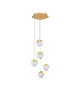 Alicia Cluster Pendant Ceiling Light Gold Triac Dimmable LED 25W 1878lm 3000K-1