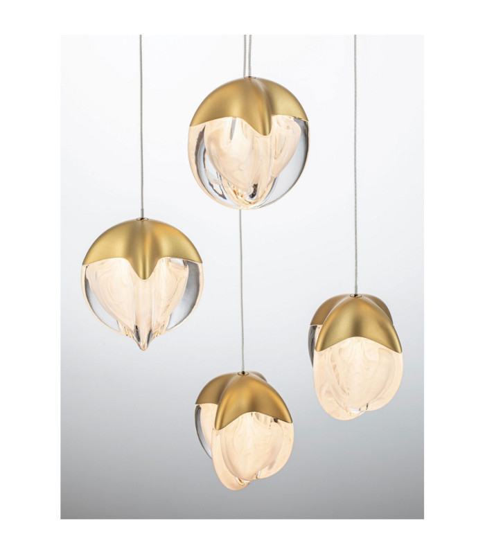 Alicia Cluster Pendant Ceiling Light Gold Triac Dimmable LED 25W 1878lm 3000K-2