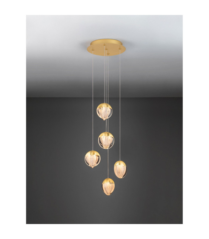 Alicia Cluster Pendant Ceiling Light Gold Triac Dimmable LED 25W 1878lm 3000K-4