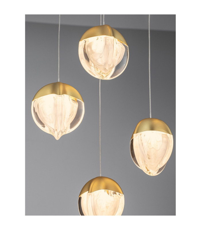 Alicia Cluster Pendant Ceiling Light Gold Triac Dimmable LED 25W 1878lm 3000K-5