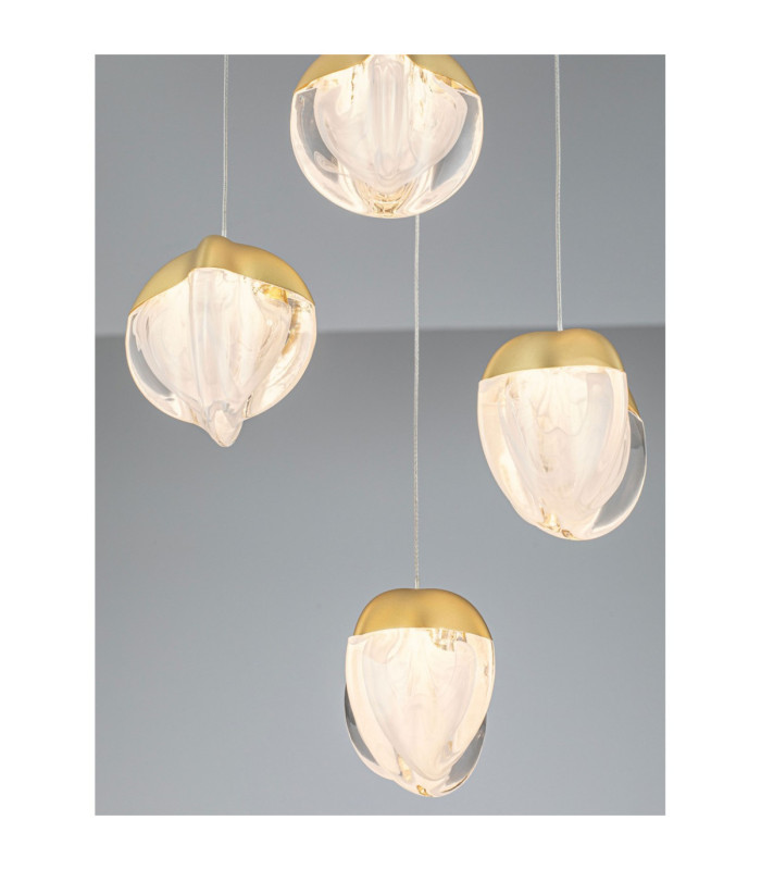 Alicia Cluster Pendant Ceiling Light Gold Triac Dimmable LED 25W 1878lm 3000K-6