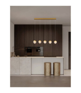 Alicia Bar Pendant Ceiling Light Gold Triac Dimmable LED 25W 1878lm 3000K-2