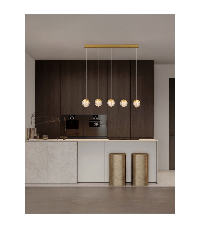 Alicia Bar Pendant Ceiling Light Gold Triac Dimmable LED 25W 1878lm 3000K-2