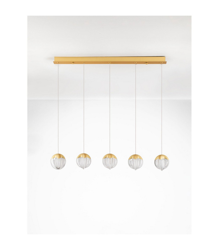 Alicia Bar Pendant Ceiling Light Gold Triac Dimmable LED 25W 1878lm 3000K-3