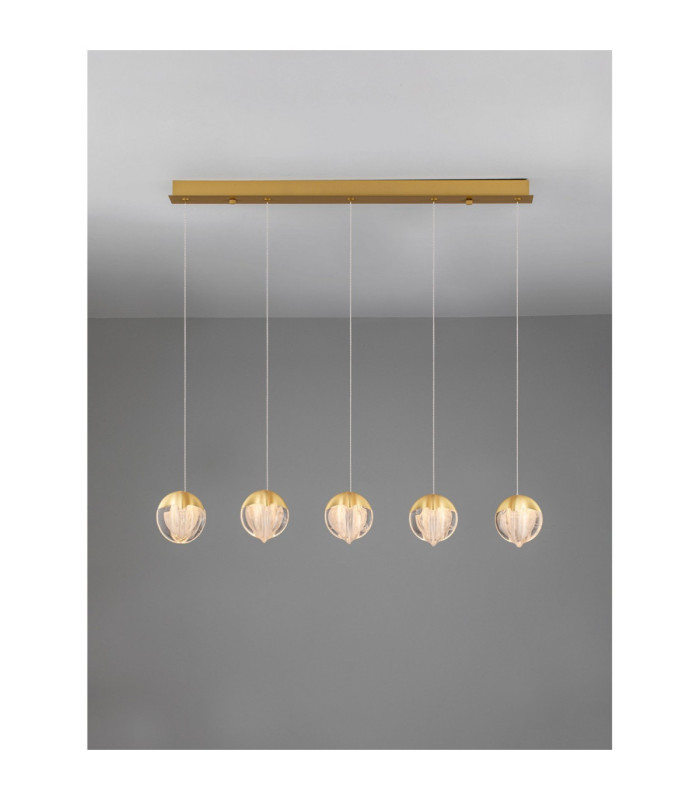 Alicia Bar Pendant Ceiling Light Gold Triac Dimmable LED 25W 1878lm 3000K-4