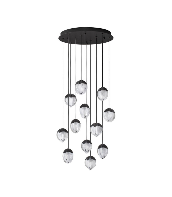 Alicia Cluster Pendant Ceiling Light Black Triac Dimmable LED 60W 3780lm 3000K-1