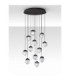 Alicia Cluster Pendant Ceiling Light Black Triac Dimmable LED 60W 3780lm 3000K-3