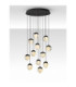 Alicia Cluster Pendant Ceiling Light Black Triac Dimmable LED 60W 3780lm 3000K-4