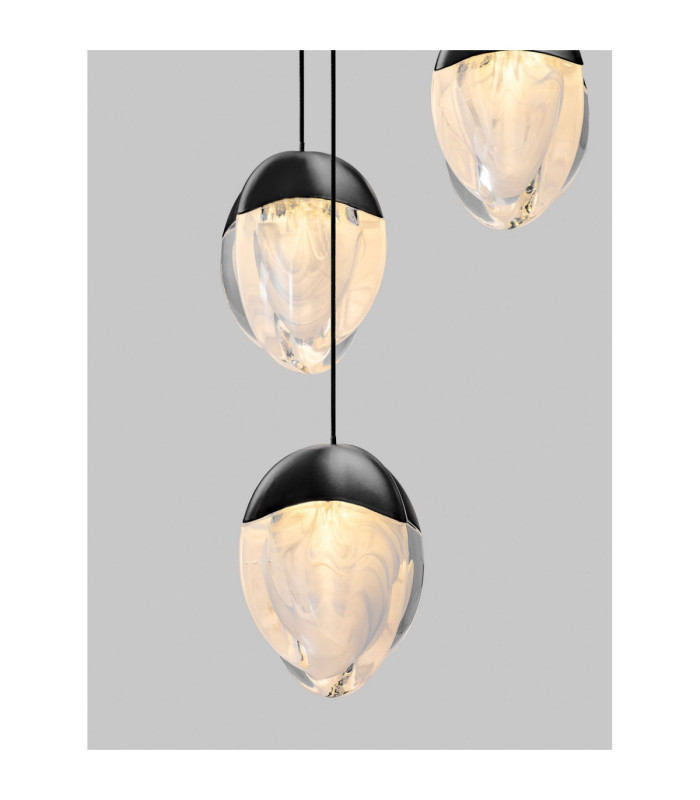 Alicia Cluster Pendant Ceiling Light Black Triac Dimmable LED 60W 3780lm 3000K-5