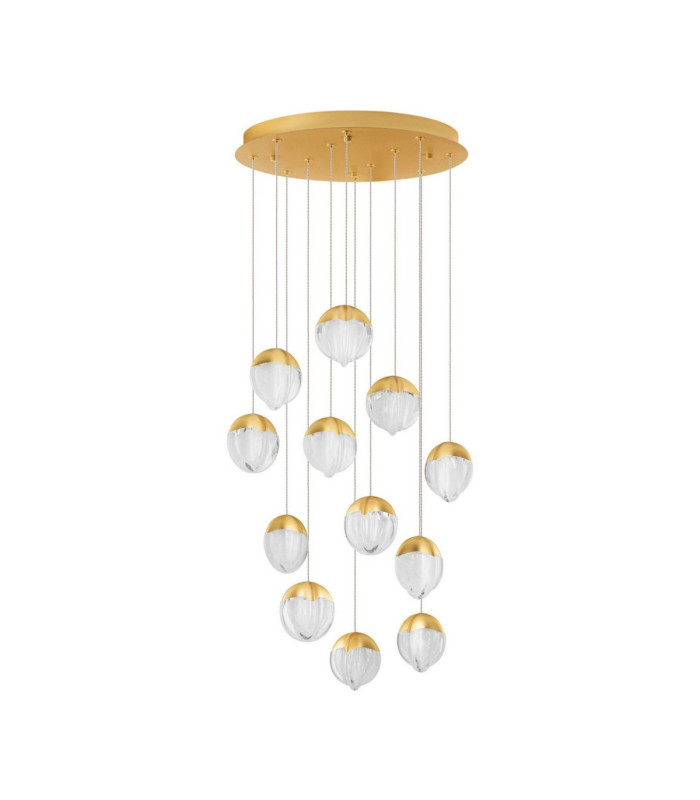 Alicia Cluster Pendant Ceiling Light Gold Triac Dimmable LED 60W 3780lm 3000K-1