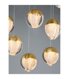 Alicia Cluster Pendant Ceiling Light Gold Triac Dimmable LED 60W 3780lm 3000K-2