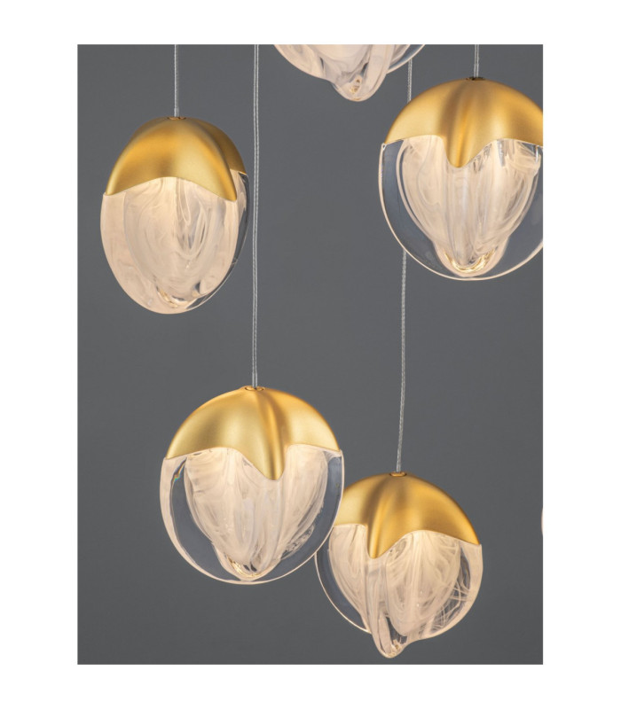 Alicia Cluster Pendant Ceiling Light Gold Triac Dimmable LED 60W 3780lm 3000K-5