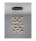 Alicia Cluster Pendant Ceiling Light Sandy Black Triac Dimmable LED 90W 5670lm 3000K-4