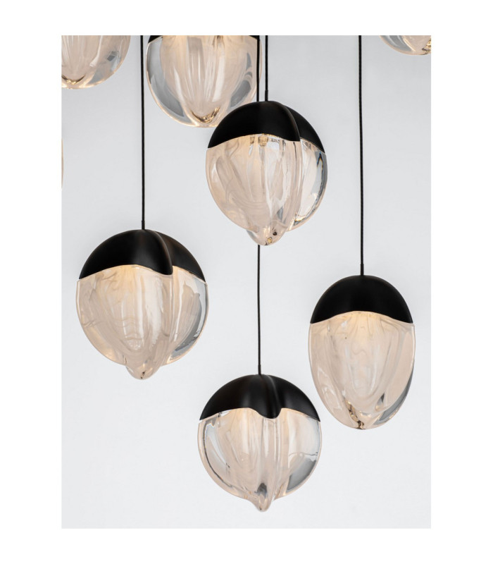 Alicia Cluster Pendant Ceiling Light Sandy Black Triac Dimmable LED 90W 5670lm 3000K-5