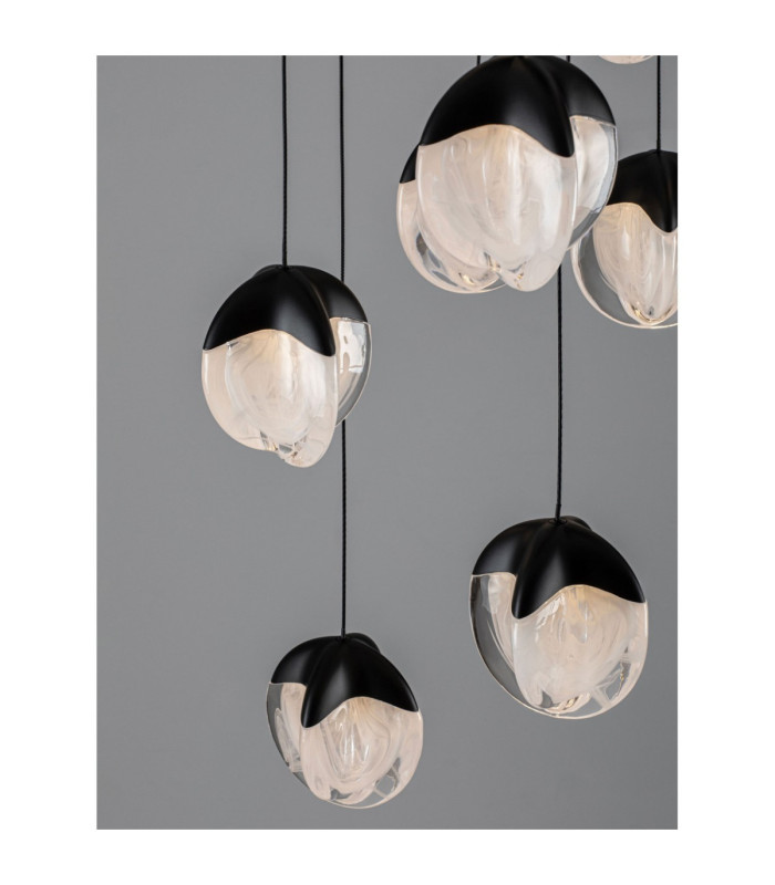 Alicia Cluster Pendant Ceiling Light Sandy Black Triac Dimmable LED 90W 5670lm 3000K-6