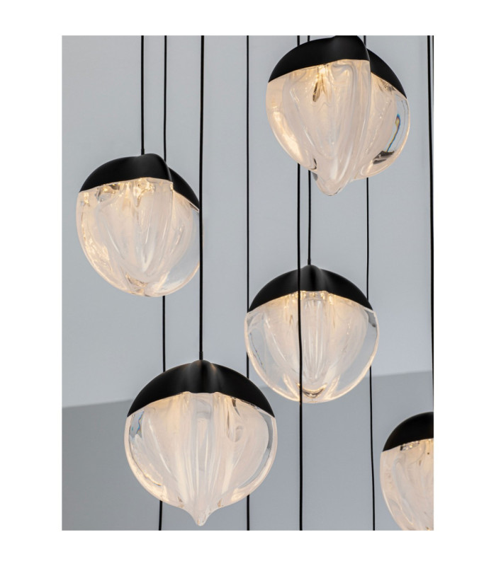 Alicia Cluster Pendant Ceiling Light Sandy Black Triac Dimmable LED 90W 5670lm 3000K-8