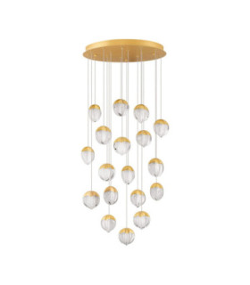 Alicia Cluster Pendant Ceiling Light Gold Triac Dimmable LED 90W 5670lm 3000K-1