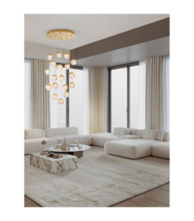 Alicia Cluster Pendant Ceiling Light Gold Triac Dimmable LED 90W 5670lm 3000K-2