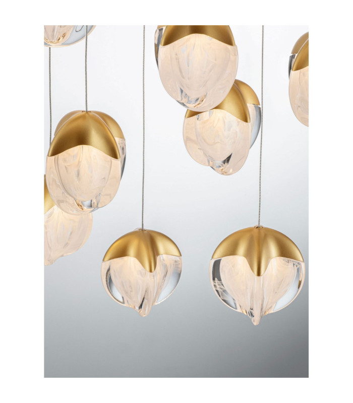 Alicia Cluster Pendant Ceiling Light Gold Triac Dimmable LED 90W 5670lm 3000K-7
