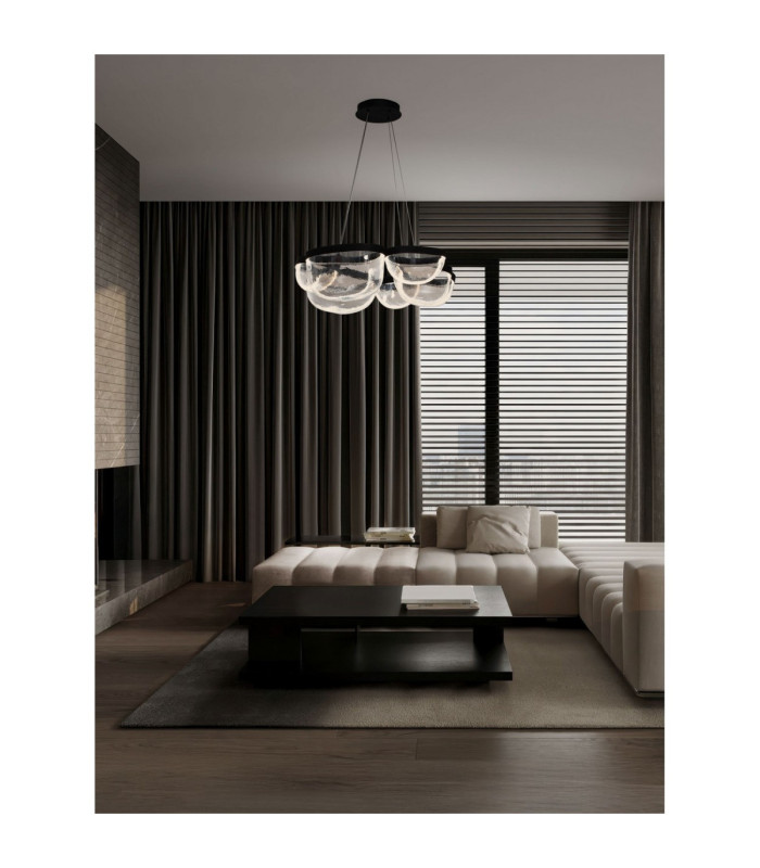 Clair Integrated LED Pendant Ceiling Light Sandy Black Triac Dimmable LED 65W 2611lm 3500K-2