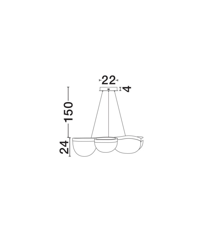 Clair Integrated LED Pendant Ceiling Light Sandy Black Triac Dimmable LED 65W 2611lm 3500K-9