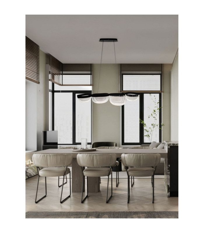 Clair Pendant Ceiling Light Sandy Black Triac Dimmable LED 43W 1766lm 3500K-2