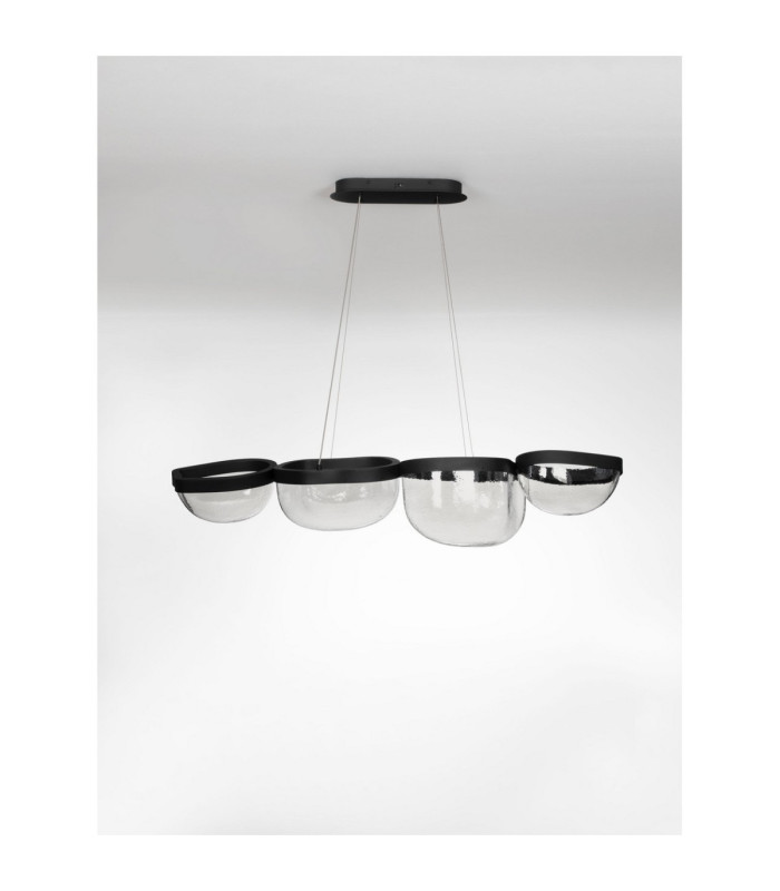 Clair Pendant Ceiling Light Sandy Black Triac Dimmable LED 43W 1766lm 3500K-3