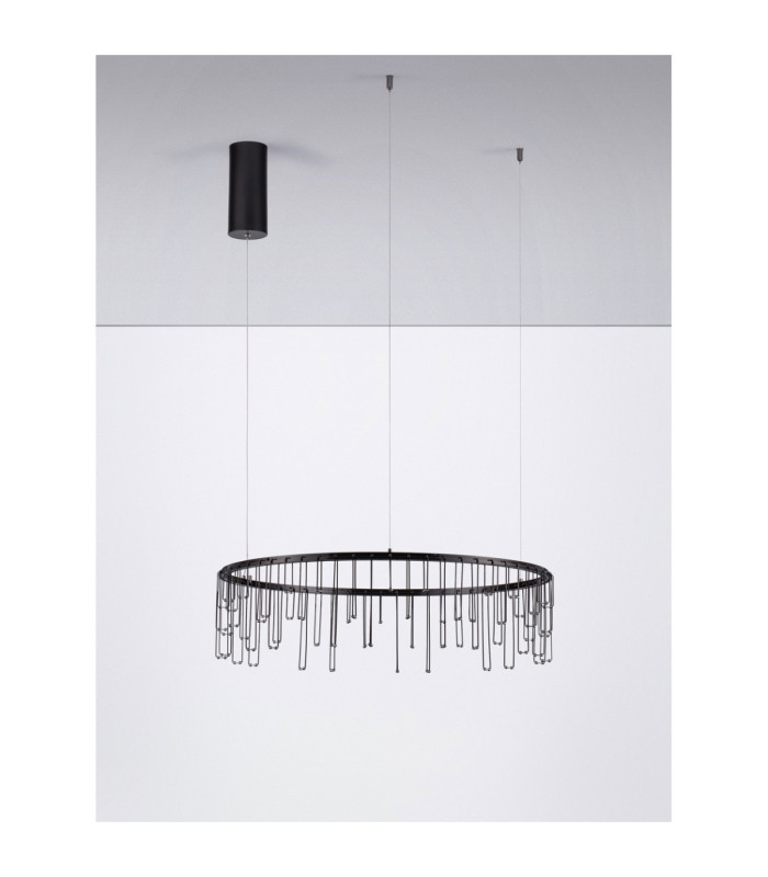 Stellar Integrated LED Pendant Ceiling Light Black Chrome Triac Dimmable LED 25W 1875lm 3000K-3