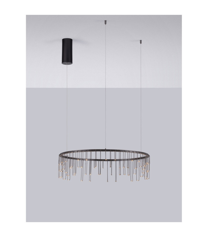 Stellar Integrated LED Pendant Ceiling Light Black Chrome Triac Dimmable LED 25W 1875lm 3000K-4