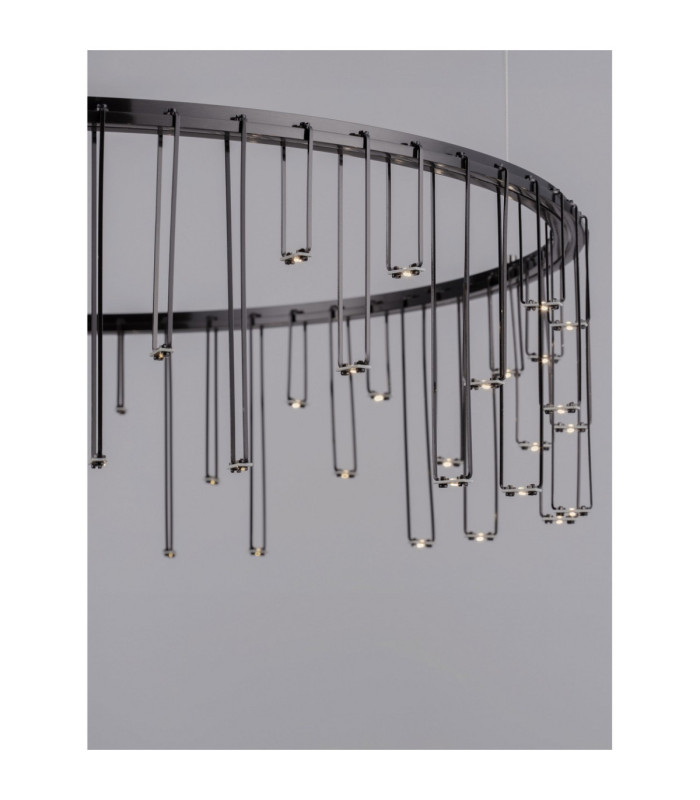 Stellar Integrated LED Pendant Ceiling Light Black Chrome Triac Dimmable LED 25W 1875lm 3000K-5