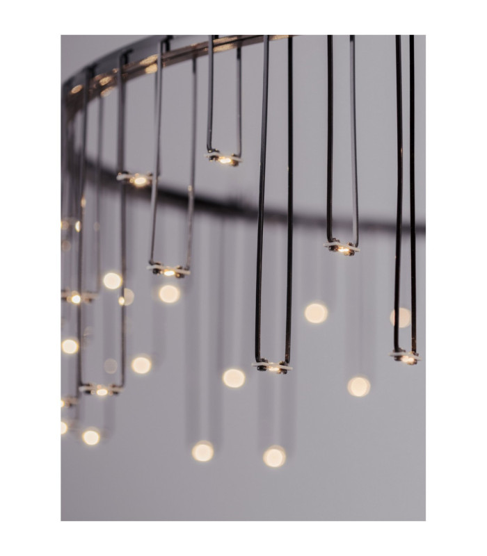 Stellar Integrated LED Pendant Ceiling Light Black Chrome Triac Dimmable LED 25W 1875lm 3000K-6