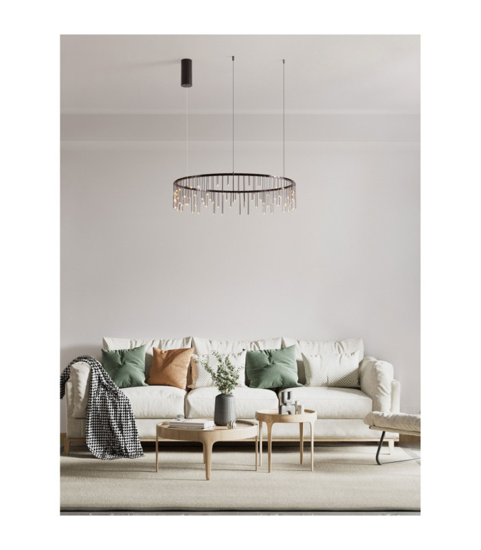Stellar Integrated LED Pendant Ceiling Light Black Chrome Triac Dimmable LED 30W 2422lm 3000K-2