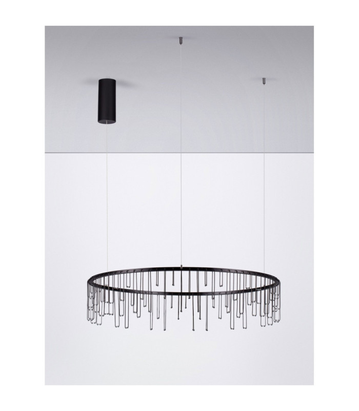 Stellar Integrated LED Pendant Ceiling Light Black Chrome Triac Dimmable LED 30W 2422lm 3000K-3