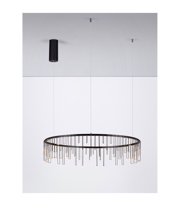 Stellar Integrated LED Pendant Ceiling Light Black Chrome Triac Dimmable LED 30W 2422lm 3000K-4