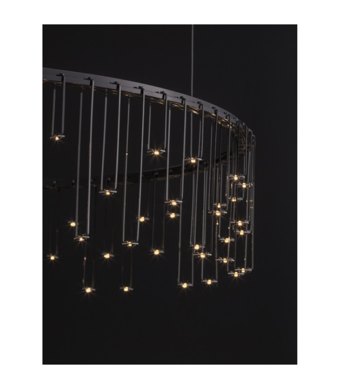Stellar Integrated LED Pendant Ceiling Light Black Chrome Triac Dimmable LED 30W 2422lm 3000K-5