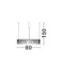 Stellar Integrated LED Pendant Ceiling Light Black Chrome Triac Dimmable LED 30W 2422lm 3000K-8