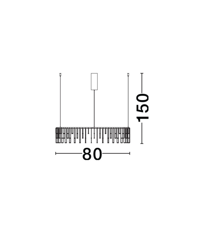 Stellar Integrated LED Pendant Ceiling Light Black Chrome Triac Dimmable LED 30W 2422lm 3000K-8