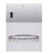 Stellar Integrated LED Pendant Ceiling Light Black Chrome Triac Dimmable LED 36W 3116lm 3000K-4