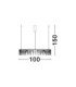 Stellar Integrated LED Pendant Ceiling Light Black Chrome Triac Dimmable LED 36W 3116lm 3000K-6